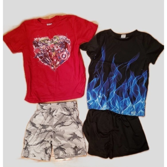 Boys Summer Clothes Set Adidas Marvel - Picture 1 of 4